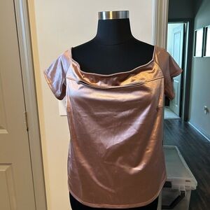 Elegant Satin Off-Shoulder Top